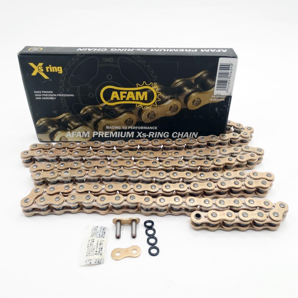 Afam_Kette_520_RXX_GG_XSS_Ring_120 Afam Kette 520 RXX-GG XSS-Ring gold 120 Glieder Straße Rennkette