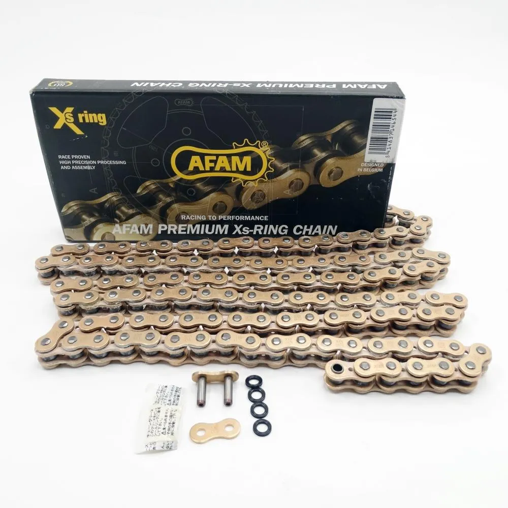 Afam_Kette_520_RXX_GG_XSS_Ring_120 Afam Kette 520 RXX-GG XSS-Ring gold 120 Glieder Straße Rennkette