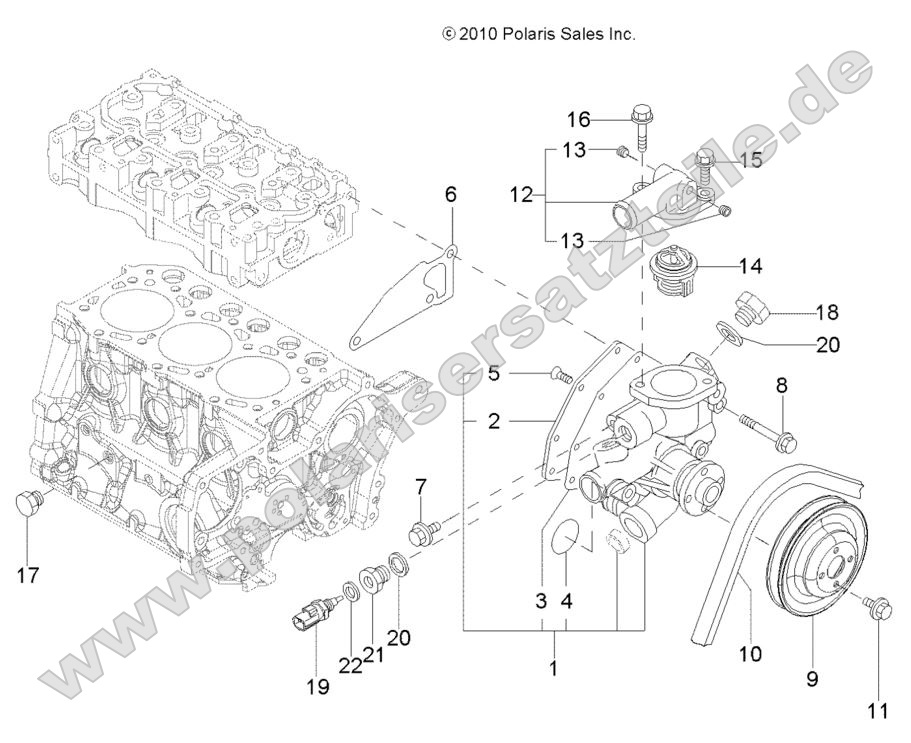 Engine, Water Cooling System