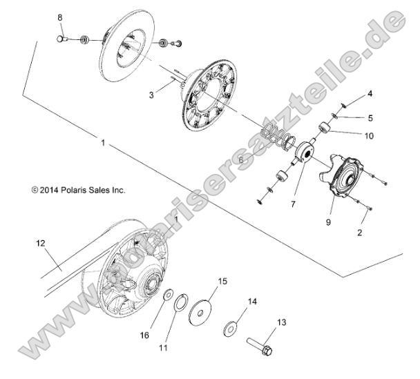 Drive Train, Secondary Clutch Drive Train, Secondary Clutch