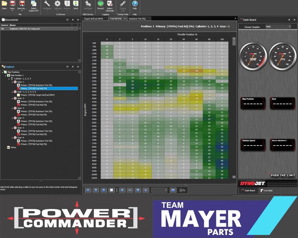 Dynojet_Powercommander_Abstimmung1 Dynojet Powercommander Abstimmung mit C3 Tuning Software am Prüfstand