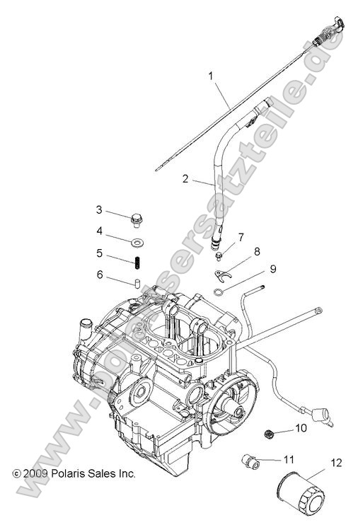 Engine, Oil Filter and Dipstick