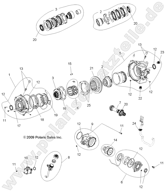 DRIVE TRAIN, FRONT GEARCASE INTERNALS