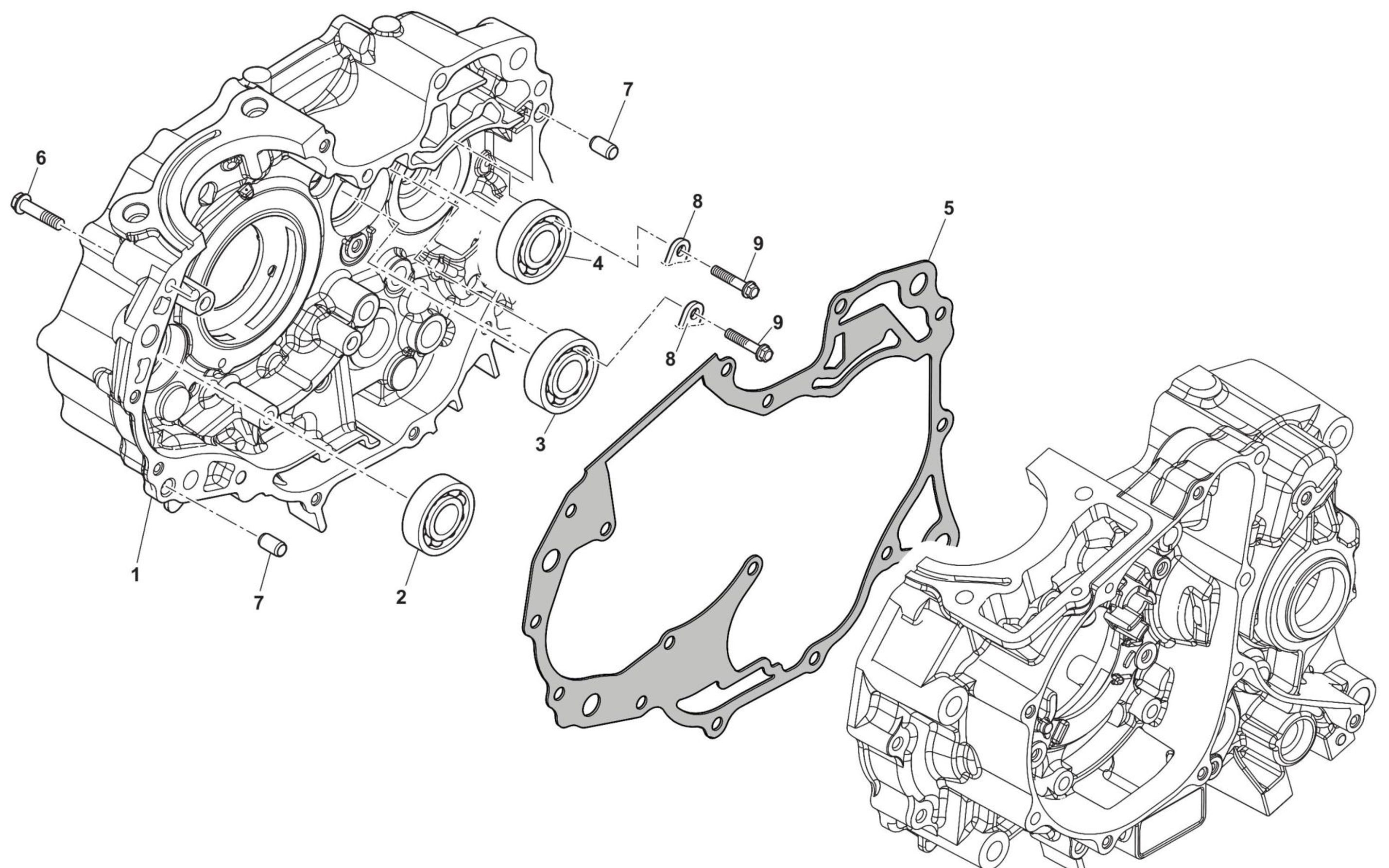Motorgehäuse rechts Motorgehäuse rechts