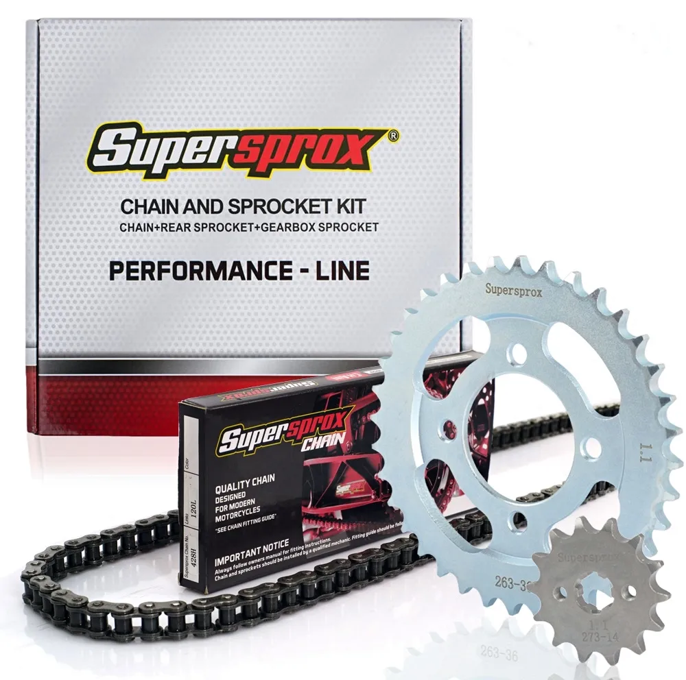 Supersprox Performance Kettensatz Stahl 428 16x56 - Kawasaki Z125 2019-24 - S124201003 Supersprox Performance Kettensatz Stahl 520 14x45 - KTM 125 Duke 4T 2011-13 - S125201003