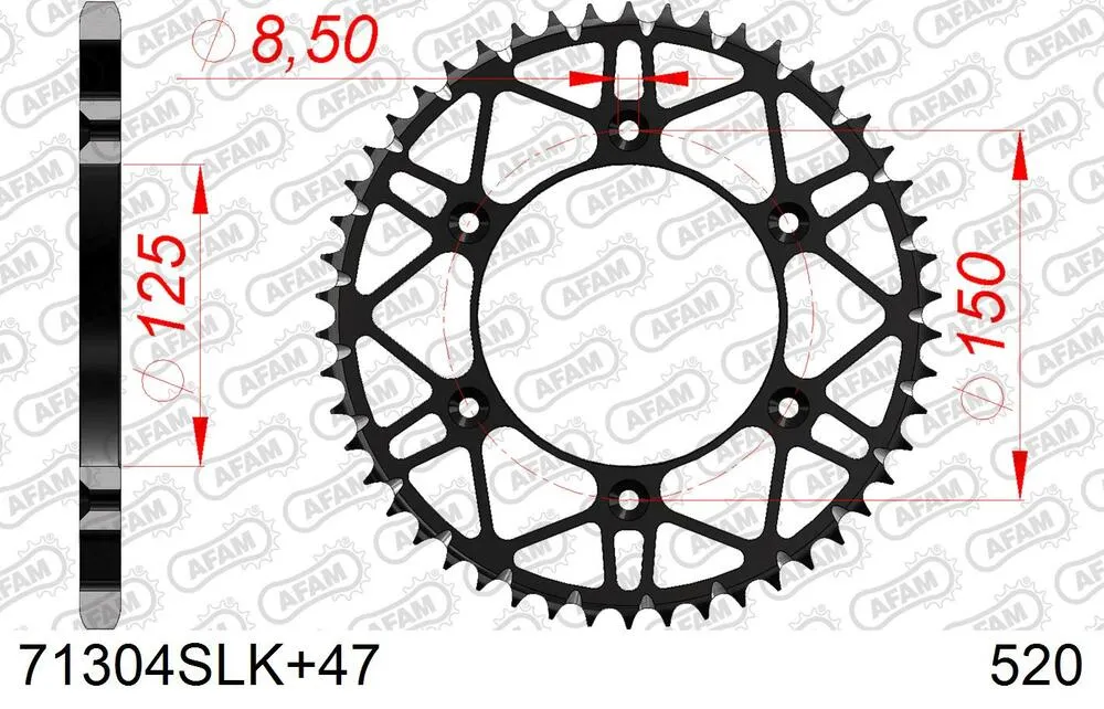 AFAM Kettensatz Stahl 520 XRR3-G 14x47 - Husqvarna FX 350 2023-24 - SL06235704