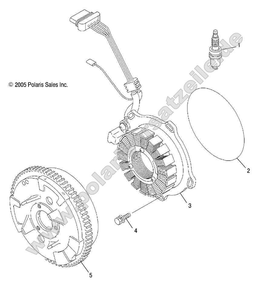 Engine, Flywheel and Stator Engine, Flywheel and Stator