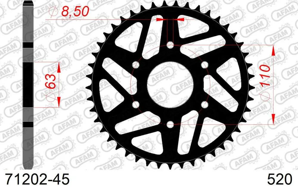 AFAM Kettensatz Stahl 520 XLR2 14x45 - Husqvarna 125 Svartpilen 2014-24 - KIT106491