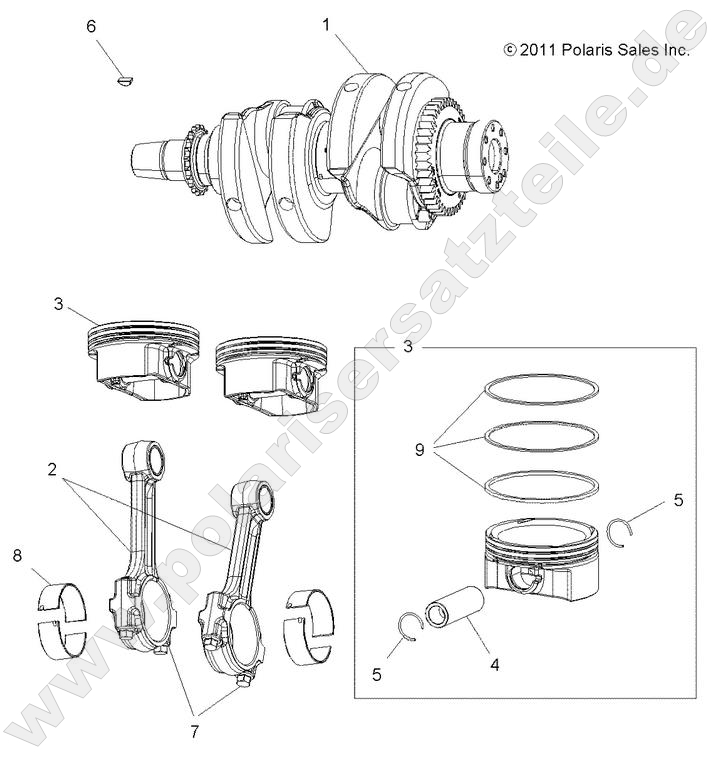 ENGINE, CRANKSHAFT and PISTON ENGINE, CRANKSHAFT and PISTON