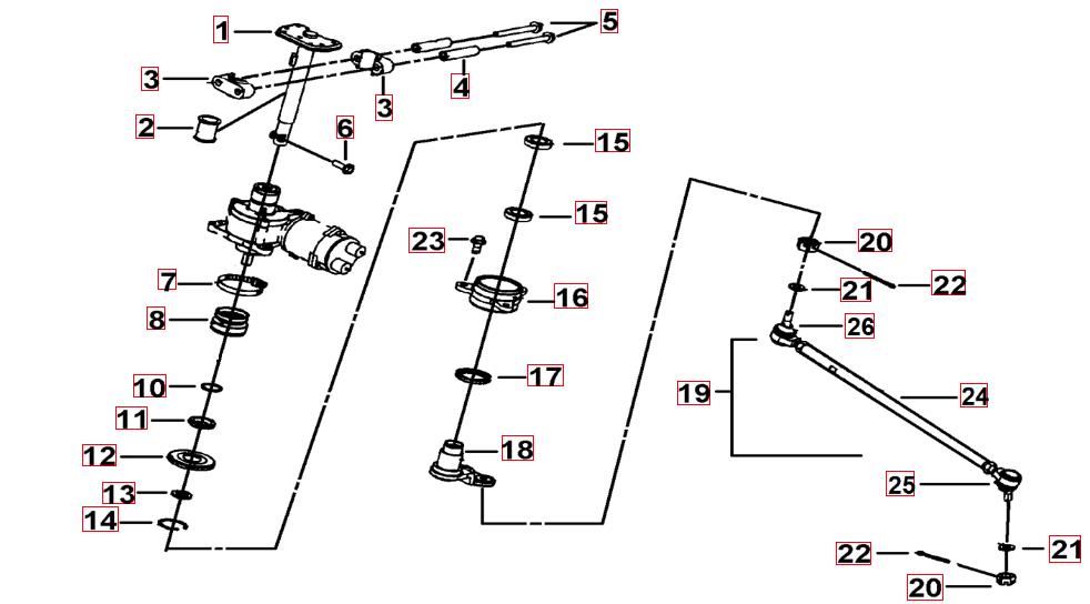 Lenksäule - Spurstange