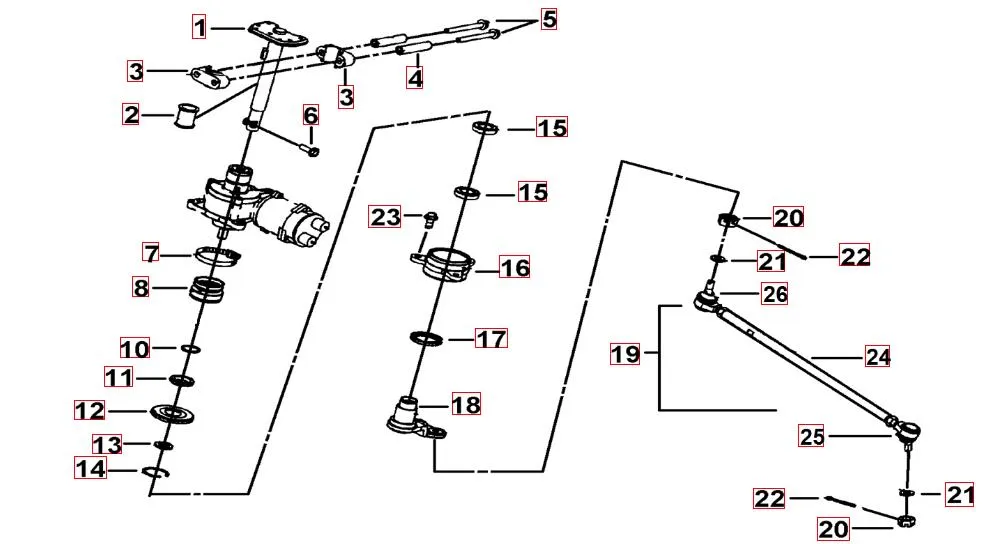 Lenksäule - Spurstange