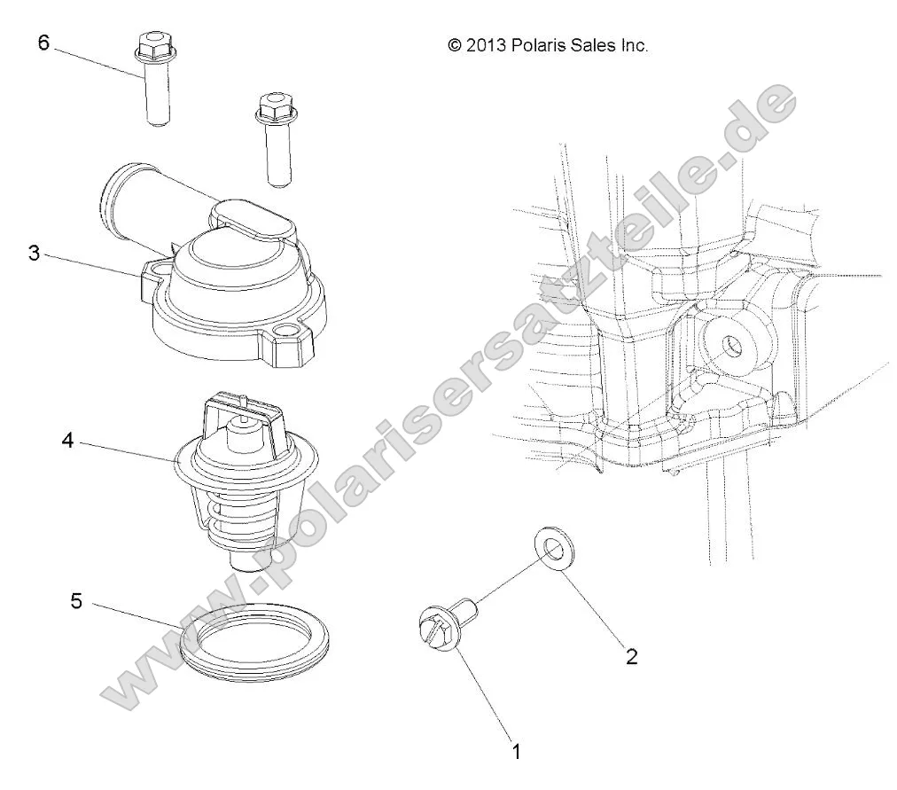 Engine, Thermostat and Cover Engine, Thermostat and Cover