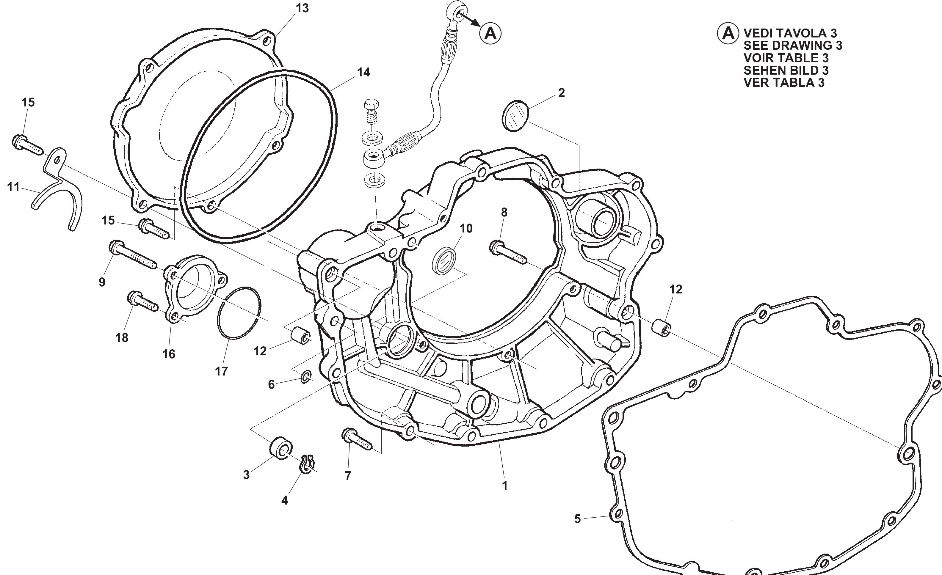 Kurbelgehäusedeckel rechts Kurbelgehäusedeckel rechts