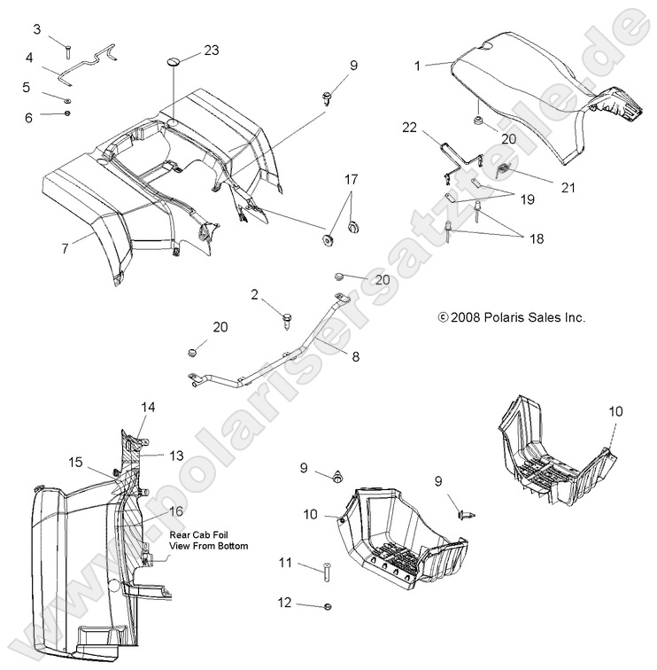BODY, REAR CAB and SEAT BODY, REAR CAB and SEAT