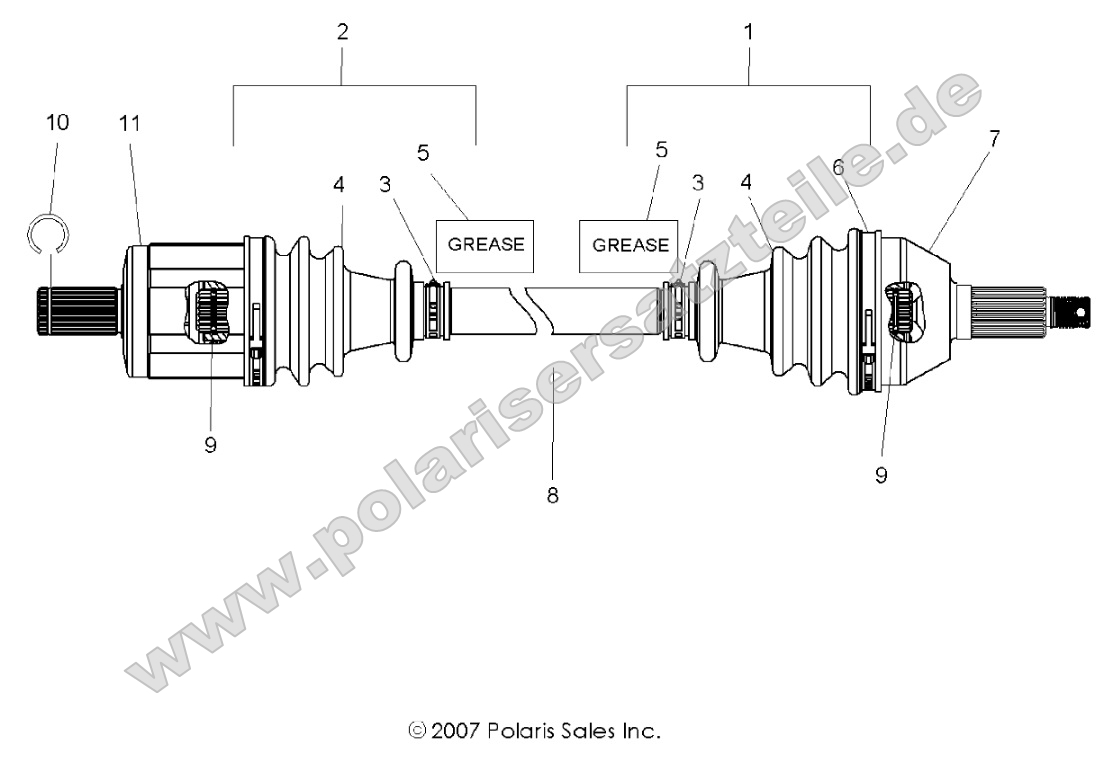 Drive Train, Front Half Shaft