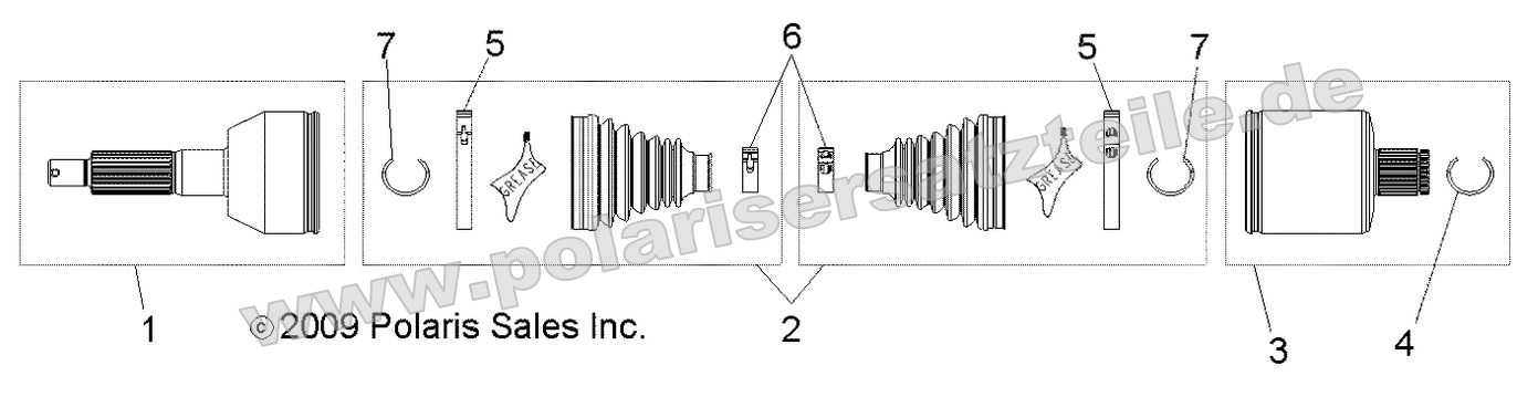 Drive Train, Rear Half Shaft