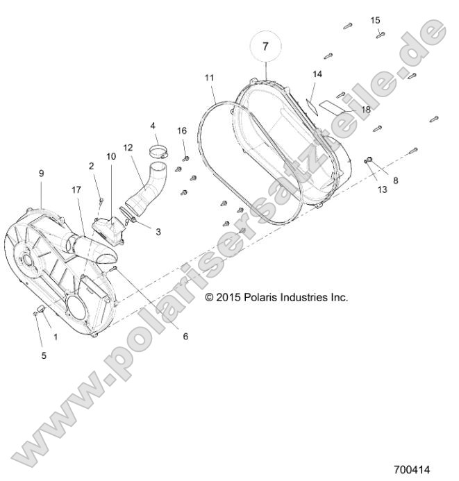 Drive Train, Clutch Cover and Ducting