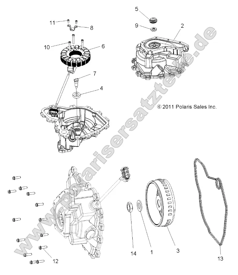 Engine, Stator Cover and Flywheel Engine, Stator Cover and Flywheel
