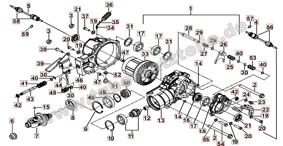 Differenzial vorne Differenzial vorne