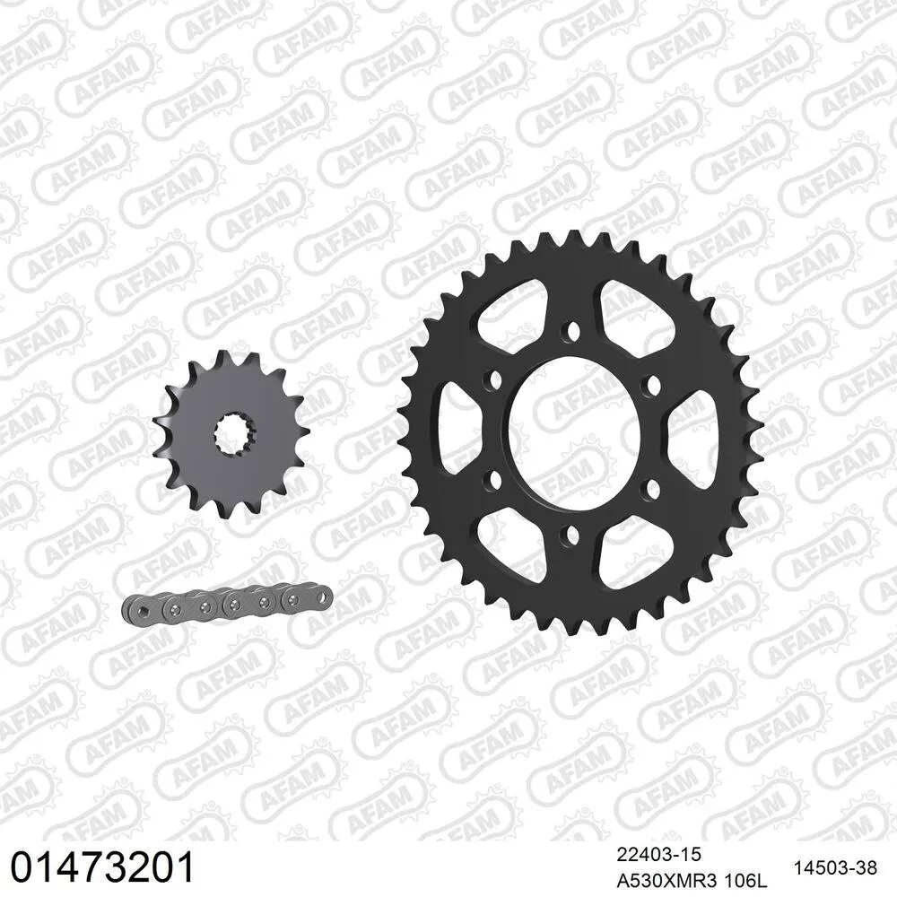 AFAM Kettensatz Stahl 530 XMR3 15x38 - Suzuki GR 650 1983-85 - 01473201