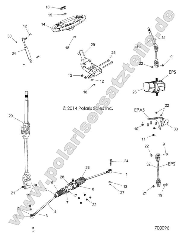 Steering, Steering Asm. (700096) Steering, Steering Asm. (700096)