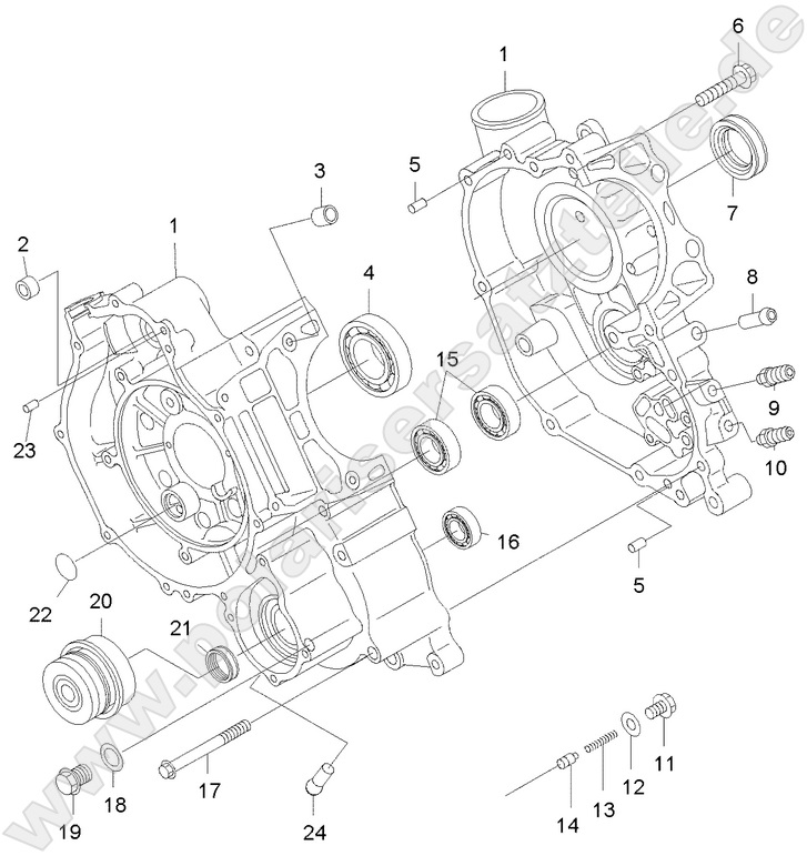 ENGINE, CRANKCASE ENGINE, CRANKCASE