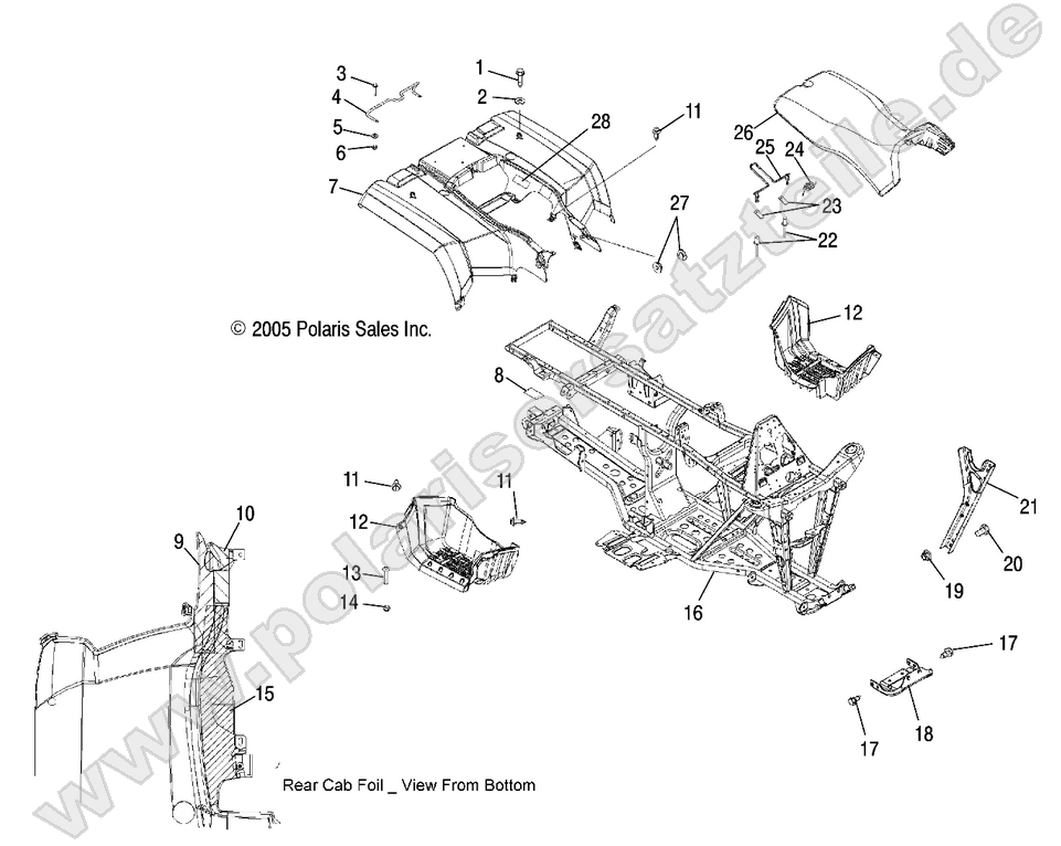 CAB, REAR and SEAT CAB, REAR and SEAT