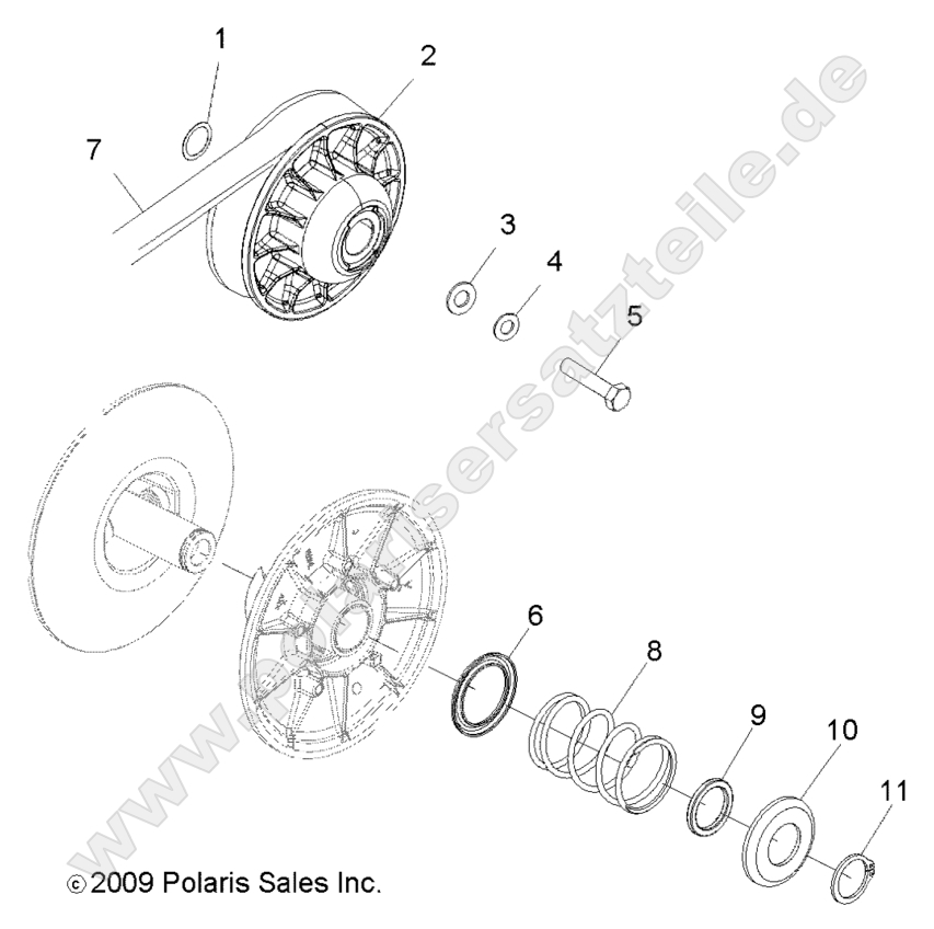 Drive Train, Secondary Clutch