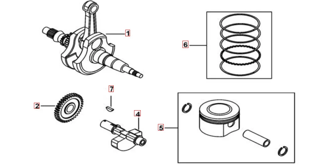 Kurbelwelle - Kolben Kurbelwelle - Kolben