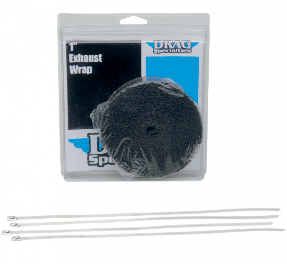 _Ebay_20neu_202014DRAG1861_0667 Drag Specialties Auspuffband Hitzeschutzband Set schwarz 7,6 m x 25 mm