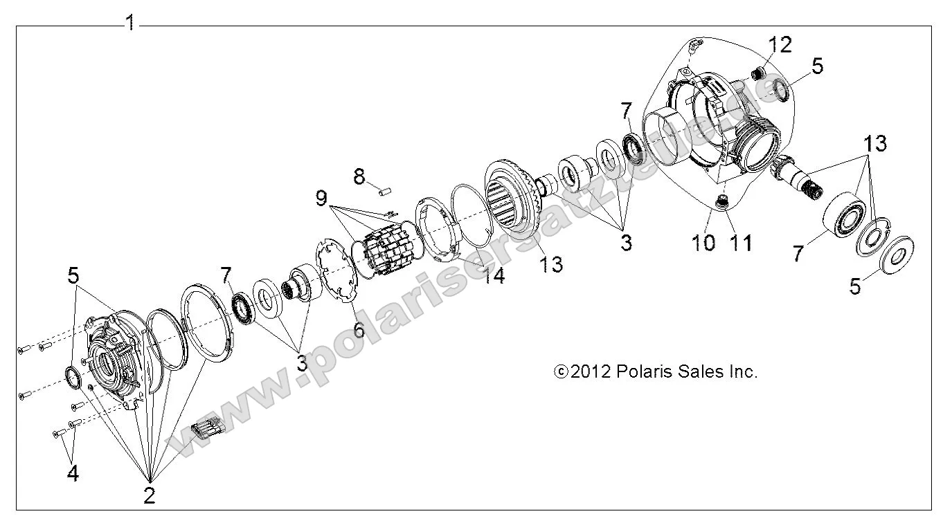 Drive Train, Front Gearcase Internals Drive Train, Front Gearcase Internals