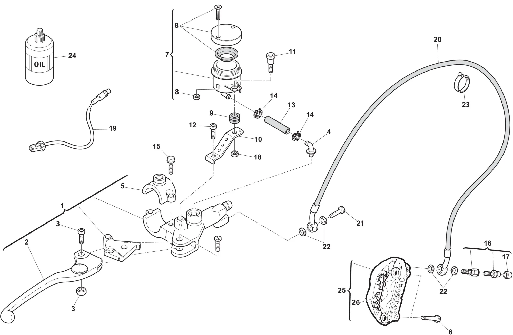 Bremssystem vorne SM Motard