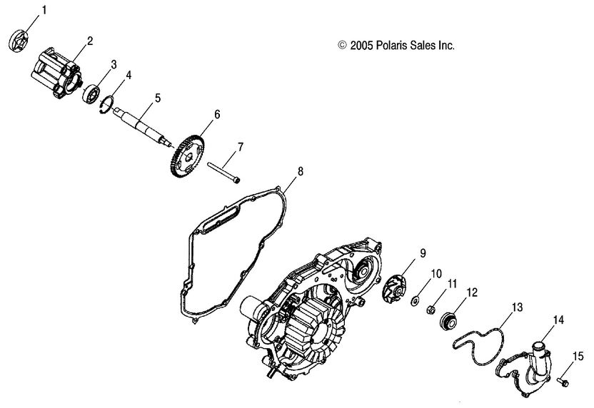 Engine, Oil Pump and Water Pump