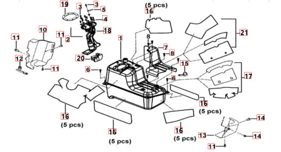 Hitzeschutz f. Kraftstofftanktank