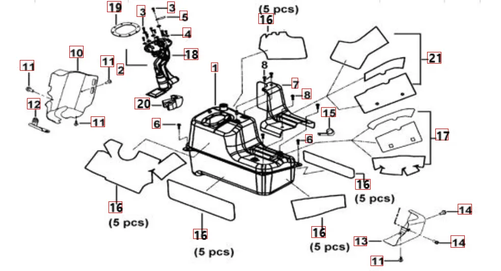 Hitzeschutz f. Kraftstofftanktank