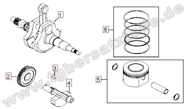 Kurbelwelle-Kolben Kurbelwelle-Kolben