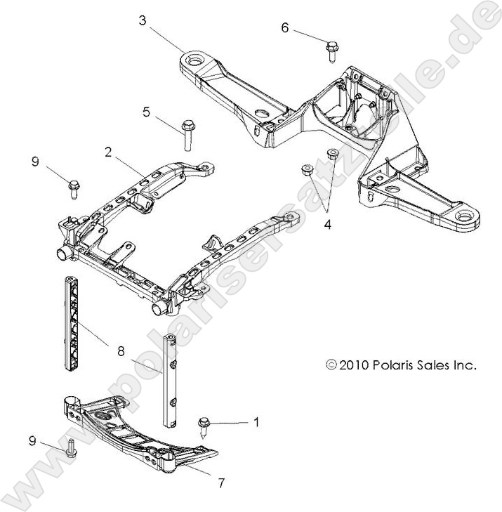 BODY, FRONT RACK SUPPORT BODY, FRONT RACK SUPPORT