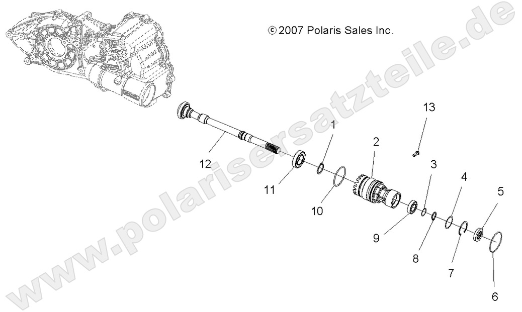 DRIVE TRAIN, GEARCASE FRONT OUTPUT SHAFT DRIVE TRAIN, GEARCASE FRONT OUTPUT SHAFT
