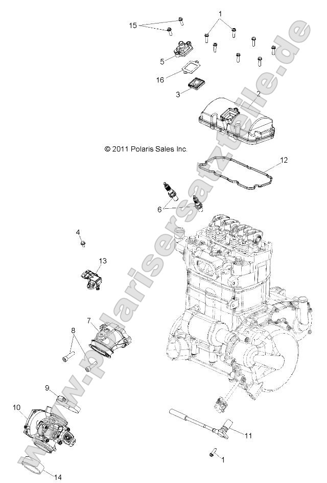 Engine, Throttle Body and Valve Cover