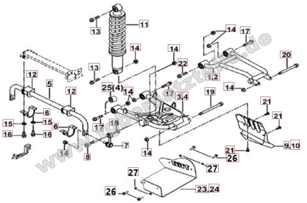 Federbein hinten Federbein hinten