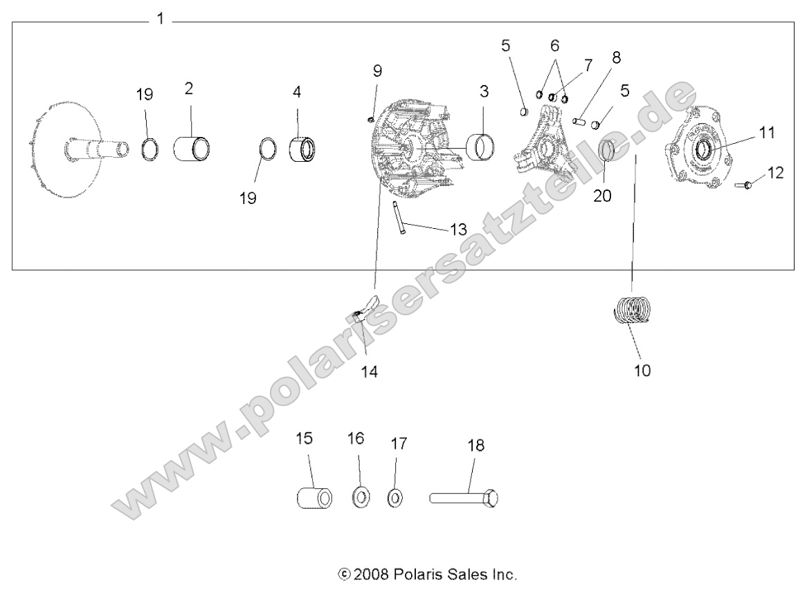Drive Train, Primary Clutch Drive Train, Primary Clutch