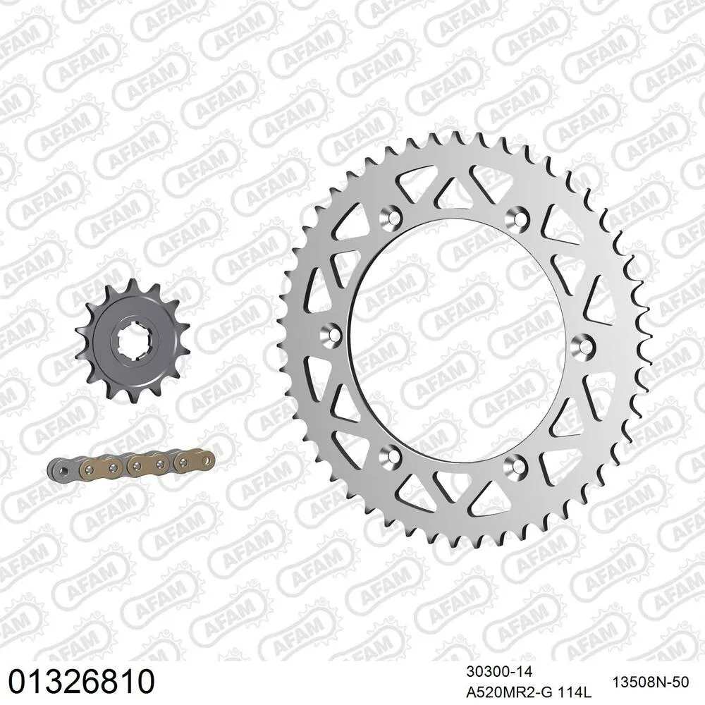 01326810 AFAM Kettensatz Aluminium 520 MR2-G 14x50 - Yamaha YZ 250 1998 - 01326810
