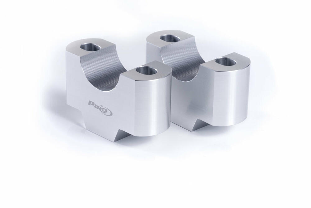 PUIG REVOLVER LENKERHÖHE 20MM UNIVERSAL C/SILBER - 3672P