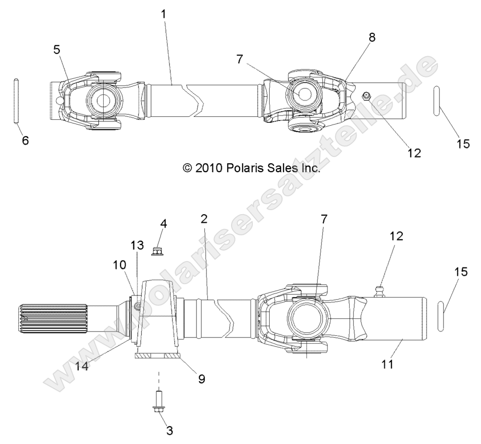 Drive Train, Front Prop Shaft Drive Train, Front Prop Shaft