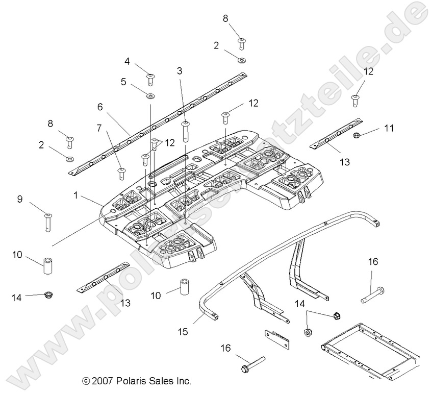 BODY, REAR RACK ASM. BODY, REAR RACK ASM.