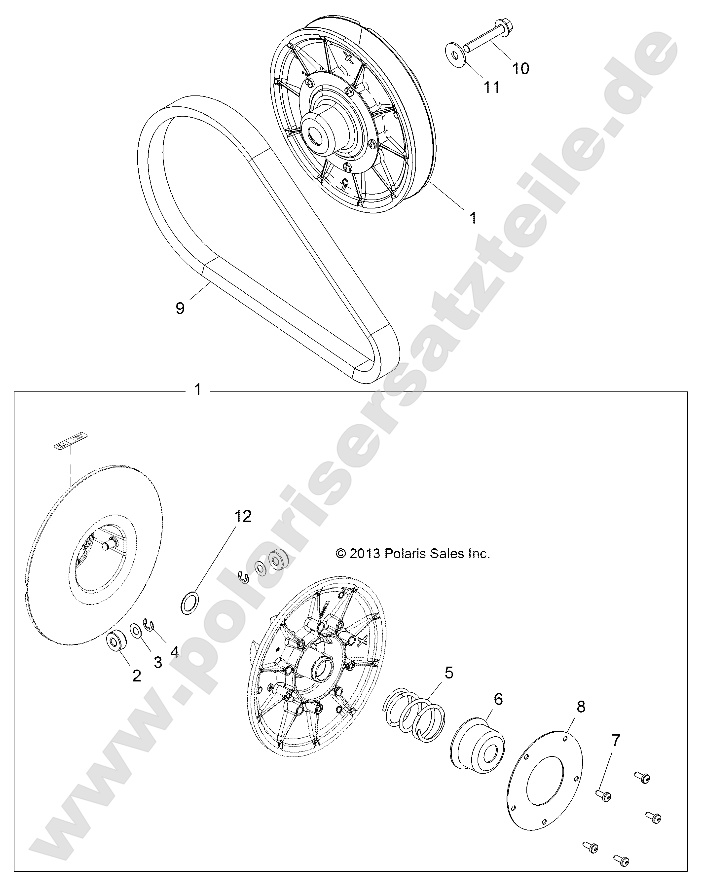 Drive Train, Secondary Clutch Drive Train, Secondary Clutch