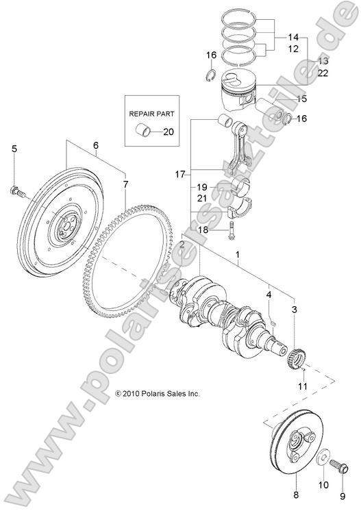 Engine, Crankshaft and Piston