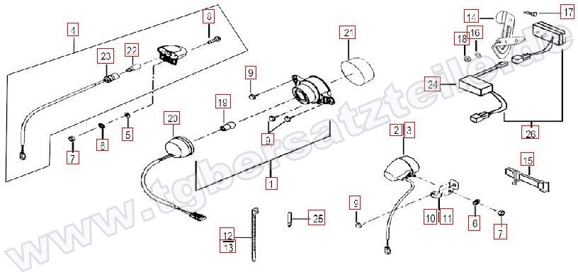 Rücklicht-Blinker hinten