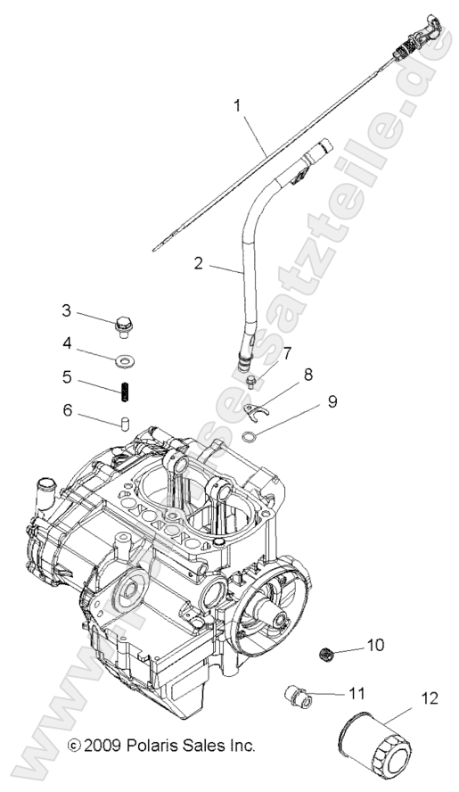 Engine, Oil Filter and Dipstick