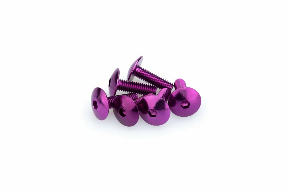 PUIG SCHRAUBEN-KIT (KUPPELFÖRMIG) M6X20MM. LILA - 0657L